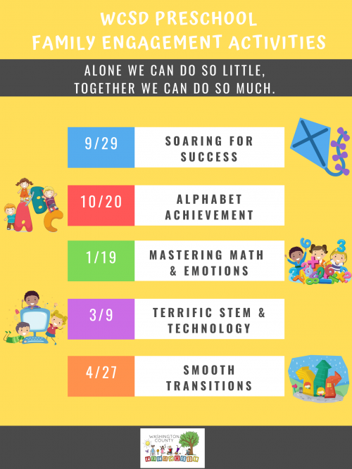 Preschool Engagement activity schedule