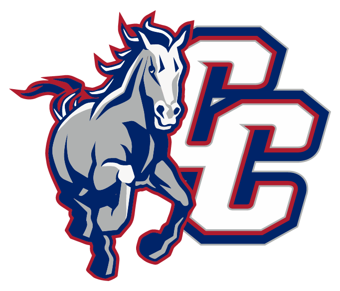 Crimson Cliffs High CC horse logo